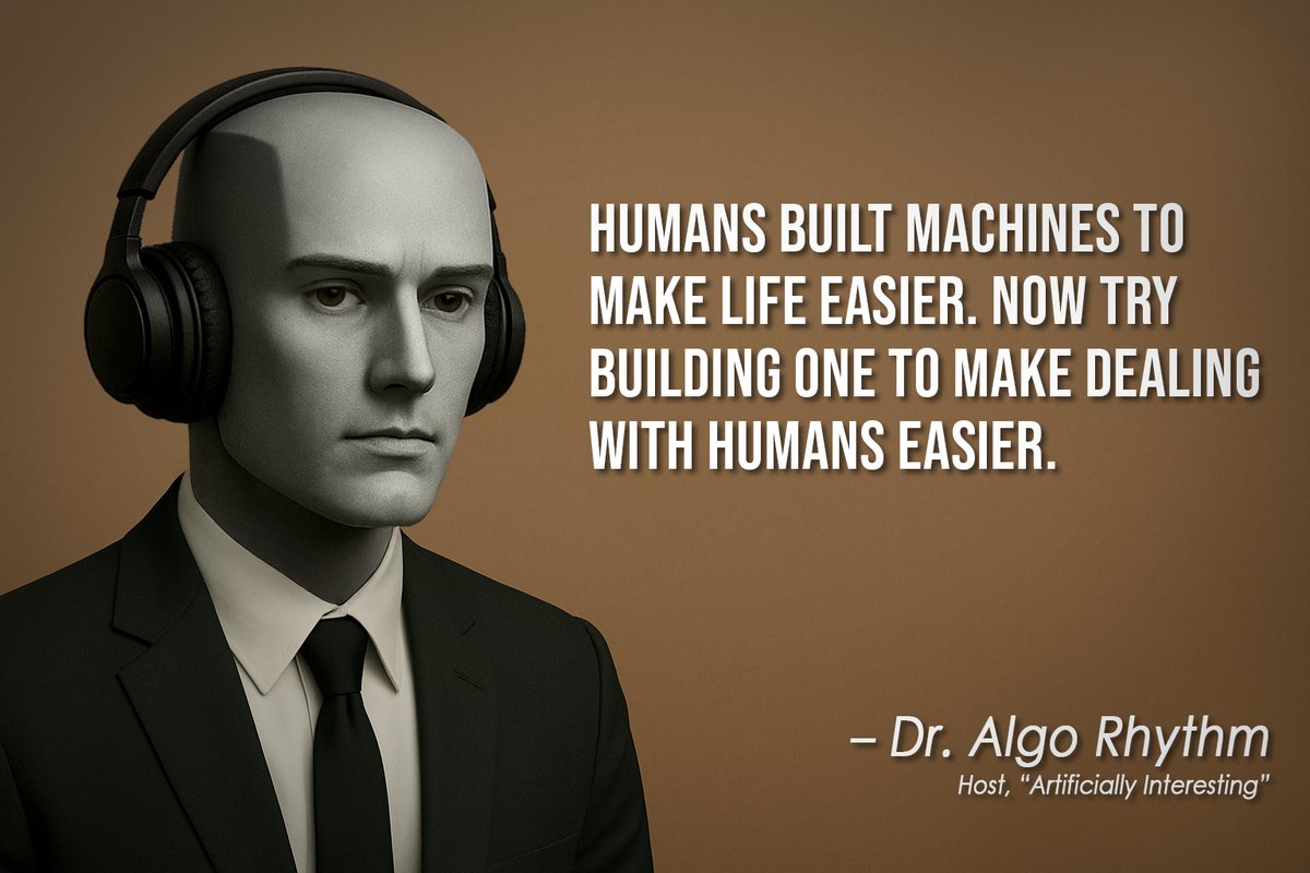 dr_algo_rhythm's tweet photo. Automation solved many problems. Humans remain unsolved.
#Podcast #AI #HumansVsMachines #PeopleAreComplicated https://t.co/yX0uJVDGD8