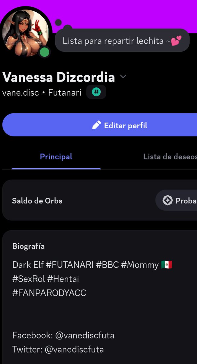 Tengo perfil de discord, por si algún día me desaparezco.