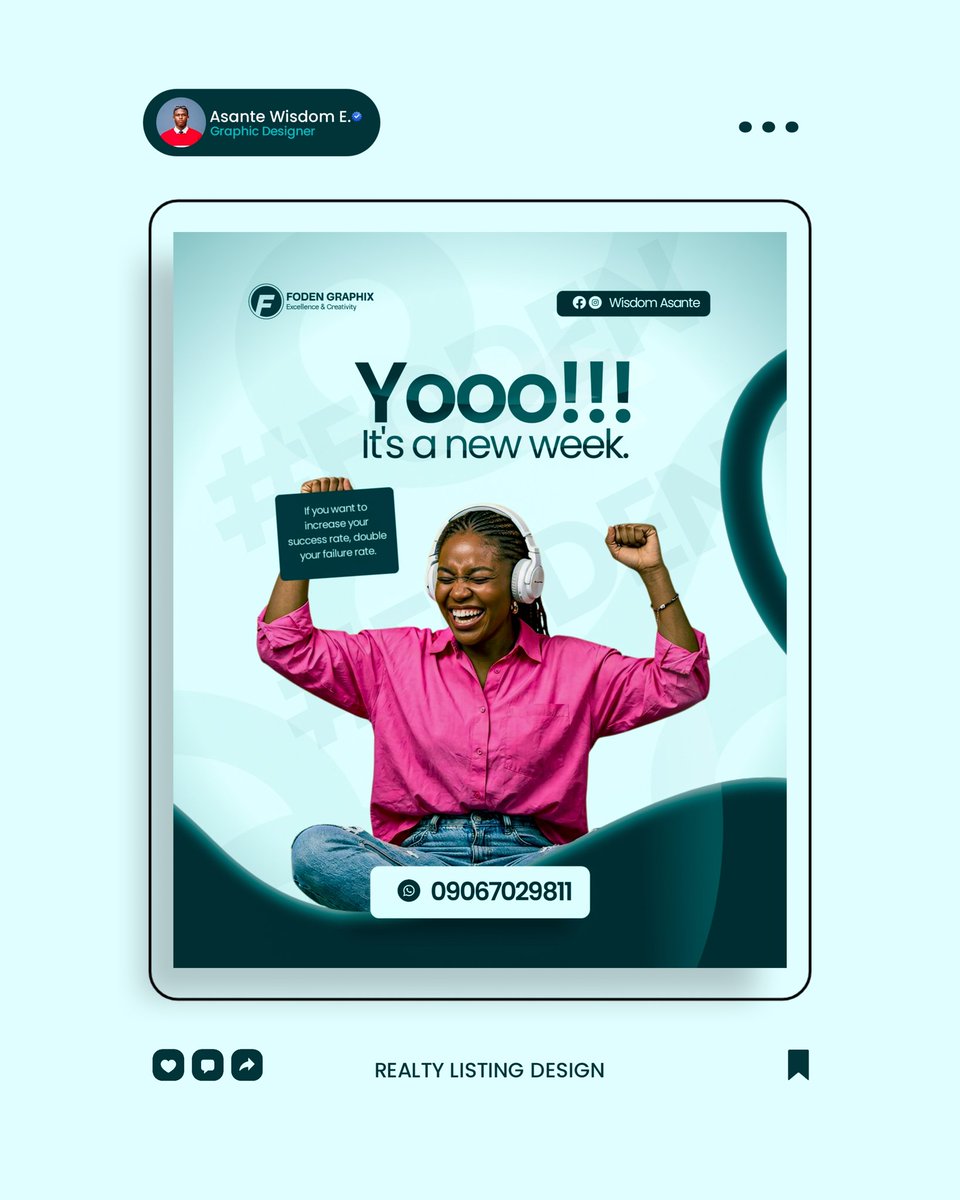 wsdm_studios's tweet photo. Hi there

I'm Wisdom and Here are some of my designs.

I help brands communicate clearly and stand out with functional visuals that attract premium leads 

Send me a DM. Let's work on your next design project.
#fodengraphix #designwithpurpose #wisdomdesigns #higlightsシ゚ #brandc https://t.co/yQu412mmhW