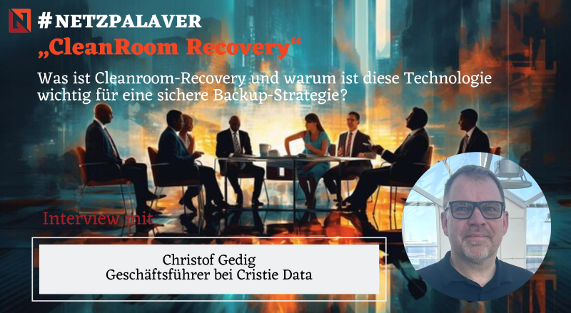 netzpalaver's tweet photo. Interview mit Cristie Data - CleanRoom Recovery

#Backup #CleanRoomRecovery @CristieDataDACH #Cybersecurity #Cybersicherheit #Malware #Ransomware #Recovery #Compliance 

https://t.co/PxNuslWRq1 https://t.co/TH2ya13bbx