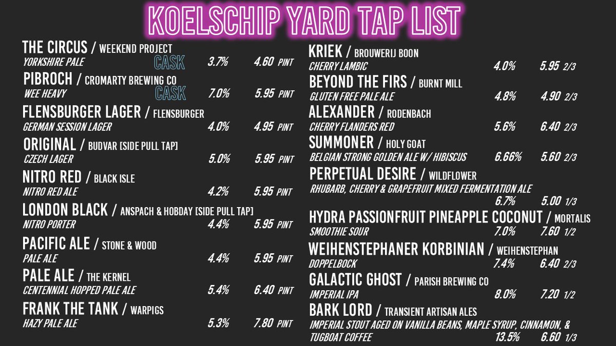 Koelschip Yard Taps tweet media