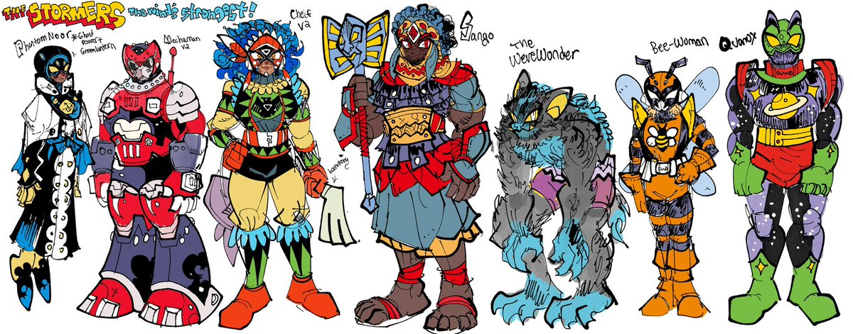 I made a superhero team!