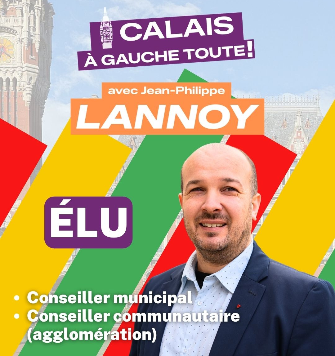 token_work_fdn's tweet photo. Les  1360 électeurs de #Calais à gauche toute, mes colistiers et la gauche  calaisienne peuvent compter sur moi pour ne rien lâcher durant ces 7  nouvelles années de mandat ! https://t.co/QLBJlCSp4W