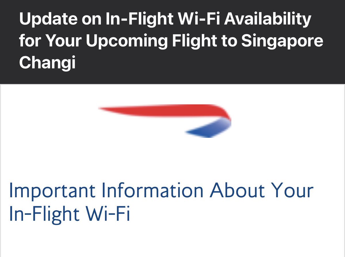 The WiFi is definitely broke more than it works on <a href="/British_Airways/">British Airways</a>. Out of my last 6 flights it’s worked once. And that was on the shortest flight usefully.