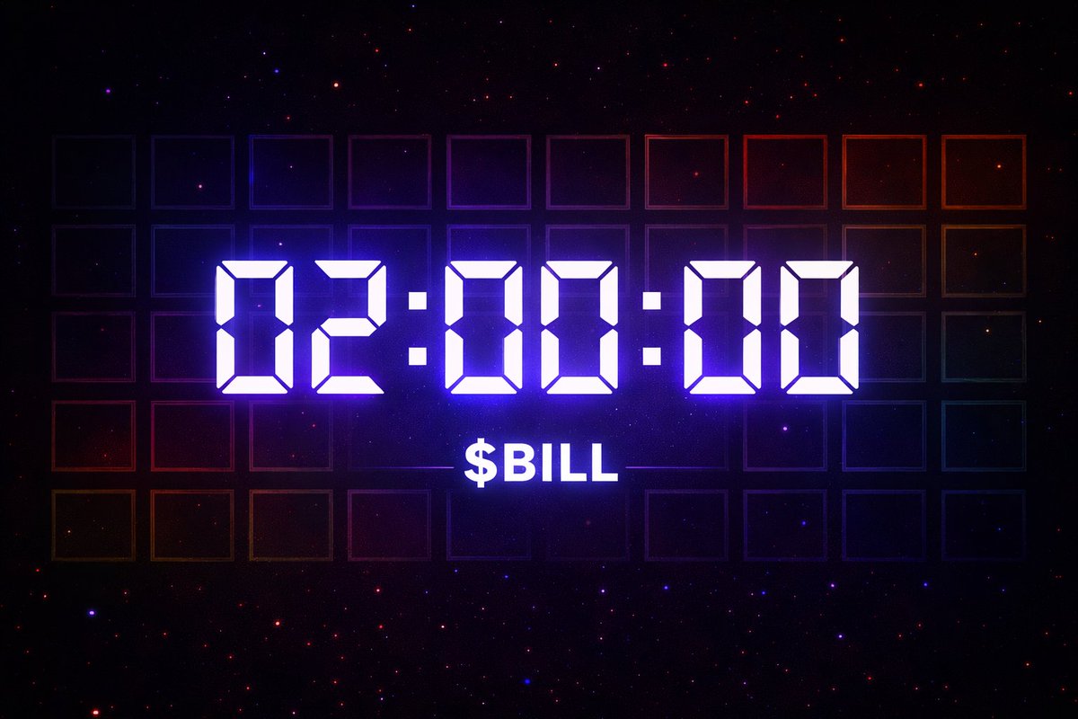02 : 00 : 00

$BILL

100 spots.