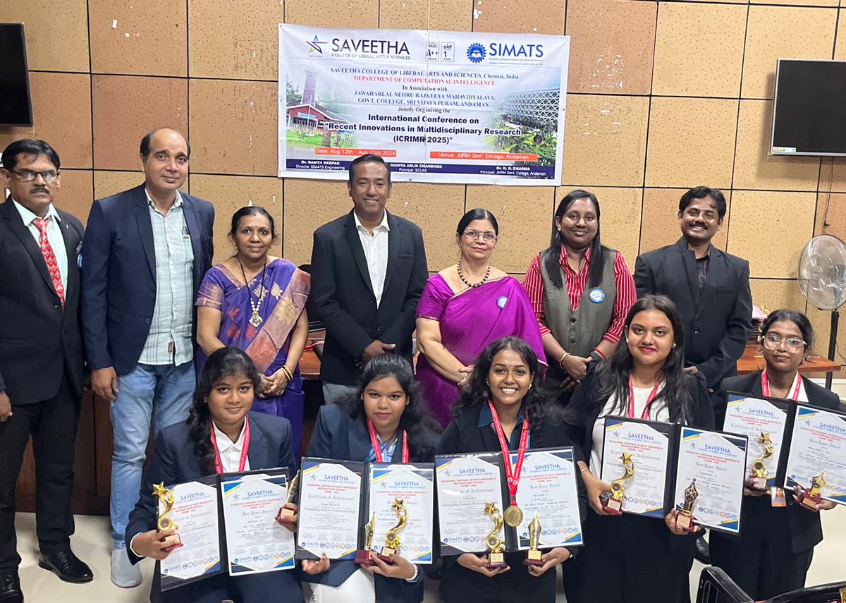 SAVEETHA COLLEGE OF LIBERAL ARTS & SCI OFFICIAL tweet media