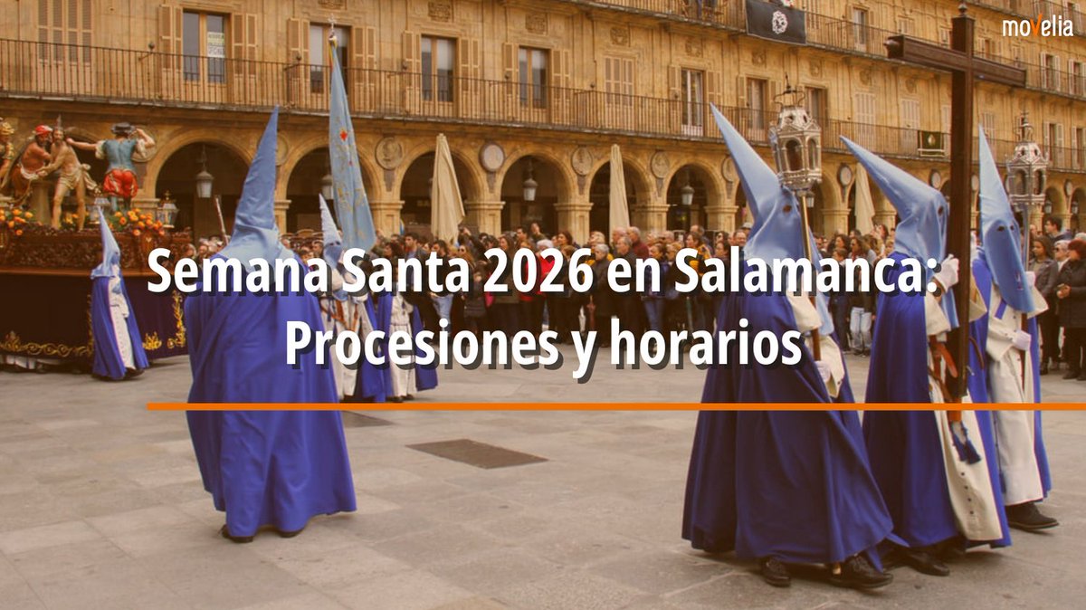 La #SemanaSanta de #Salamanca es, sin duda, una de las celebraciones más evocadoras de toda Castilla y León. ✝️✨

Aquí tienes una guía completa con los recorridos, horarios🕯️: bit.ly/4uwFU33

Con #Movelia puedes viajar en #autobús o #tren hasta Salamanca. 🚌🚆