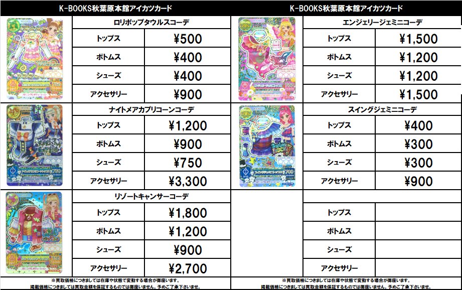 アイカツ カード ナイトメアカプリコーン リゾートキャンサー 第5弾