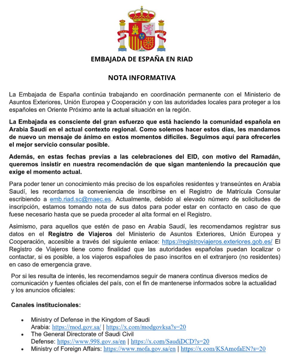 EmbEspaña en A.Saudí tweet media
