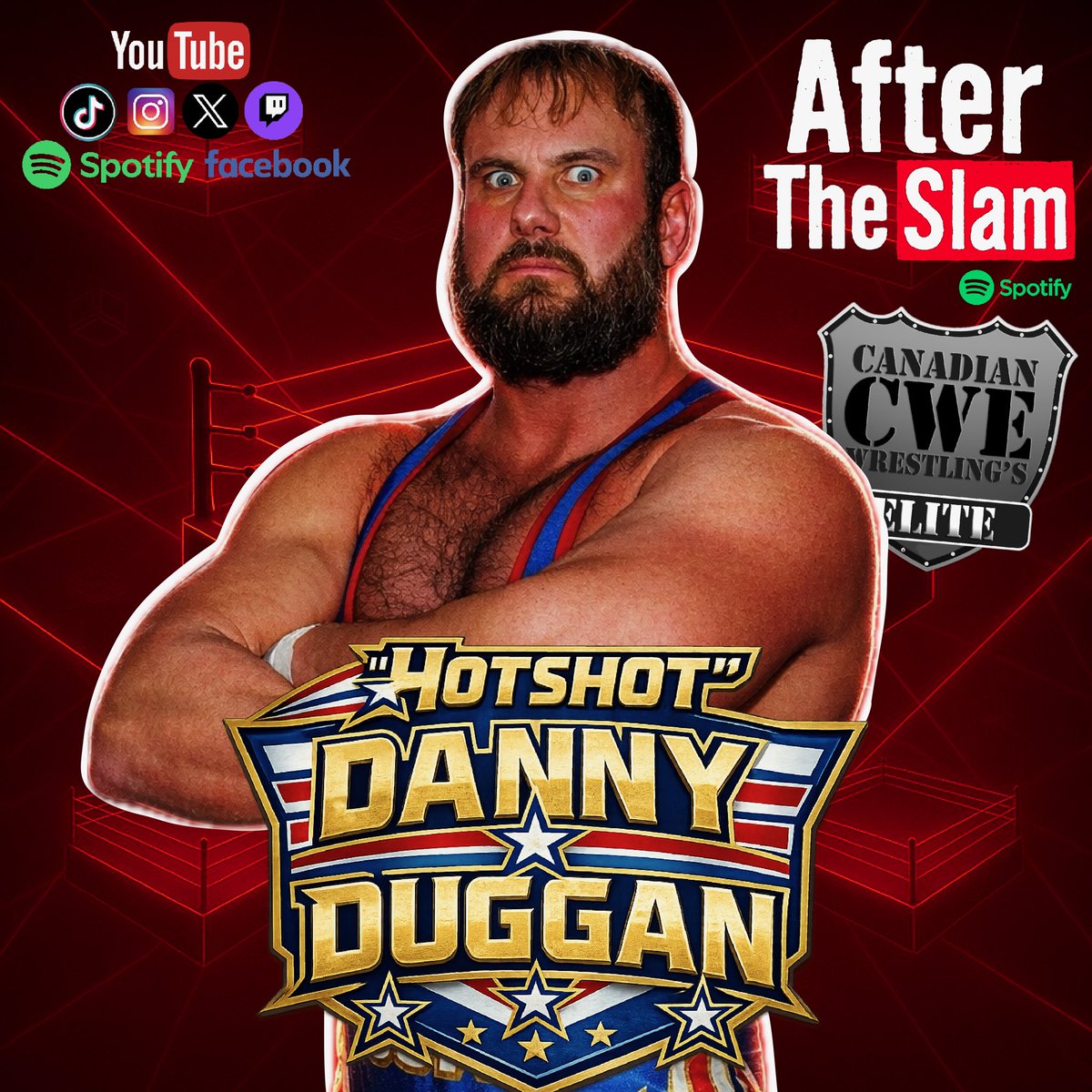 AfterTheSlamPod's tweet image. 🚨 NEW EPISODE ALERT on Spotify 🚨

“Hotshot” Danny Duggan of CWE steps into After The Slam 🔥💪 @CWECanada 
From the grind of the ring to building Canadian Wrestling’s Elite — this one is a MUST listen 🇨🇦

🎧 Tap in now:
open.spotify.com/episode/1bDdoi…

#AfterTheSlam #CWE #DannyDuggan