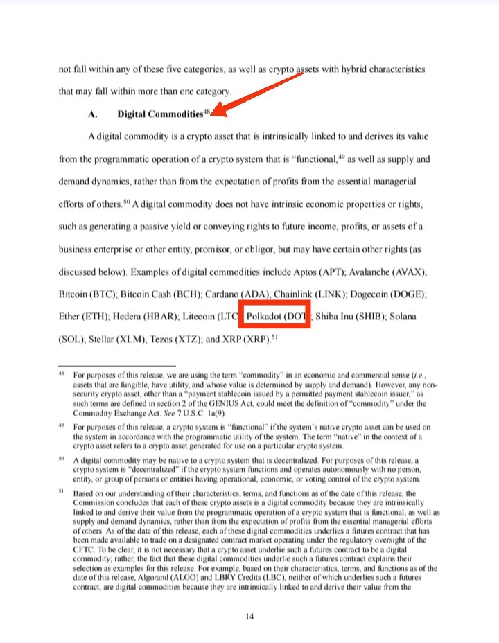 Salimousa_O's tweet photo. A decade, crypto lived in a gray zone.

No one knew for sure, are these assets securities or something else?

That uncertainty just ended. 

On March 17, 2026, U.S. SEC has categories crypto into digital commodities @Polkadot,  BTC, ETH, SOL, XRP, DOGE…
🧵👇 https://t.co/24funf9rdw