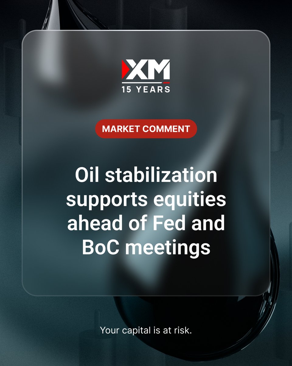 XM_COM's tweet image. #Oil steadies, allowing US #equities to rally; #gold struggles persist; #USD weakens ahead of #Fed; all eyes on the #dotplot &amp;amp; press conference; #USDCAD could climb above trendline on lack of hawkish BoC tone.
 
Our daily commentary 👉 spkl.io/6019ALdEc
 
#XM #MarketComment