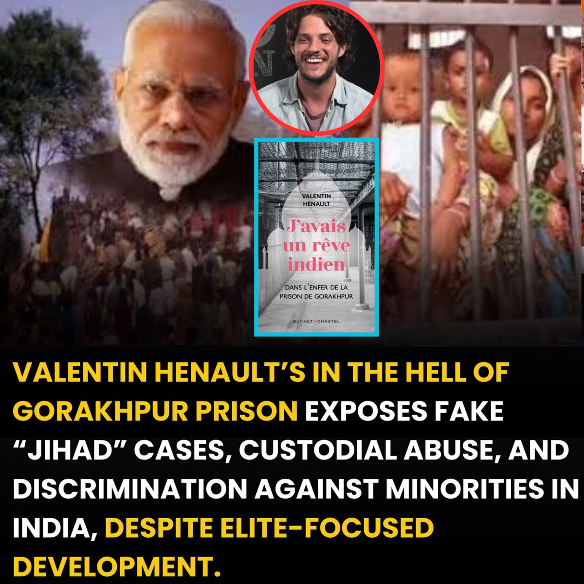 khacha_khach's tweet image. 🚨 Valentin Henault’s latest work pulls back the curtain on Gorakhpur Prison, revealing a disturbing trend of fake cases and abuse against minorities in India. A powerful exposé of the gap between rhetoric and reality. 🏛️⛓️
 #IndiaExposed #HumanRightsCouncil #paredãobbb