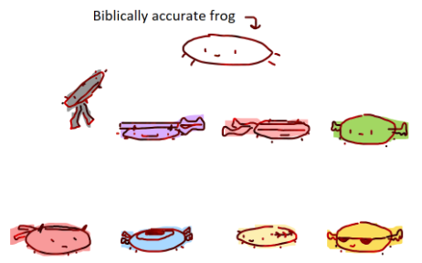 during class i drew the uu protags and deuteragonists as  very anatomically correct frogs
spoke is floating away someone save him