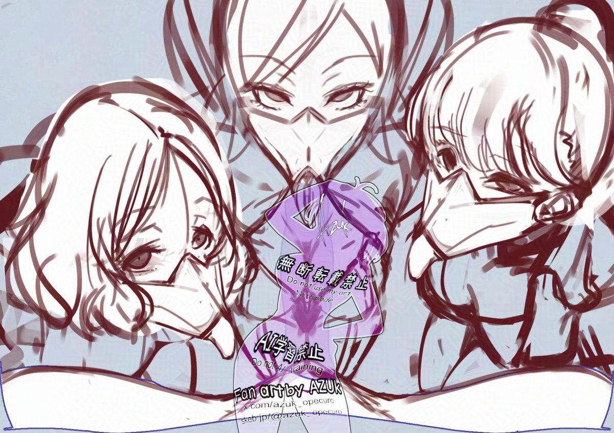 次回のラフと発作的に描いたキルシュ 