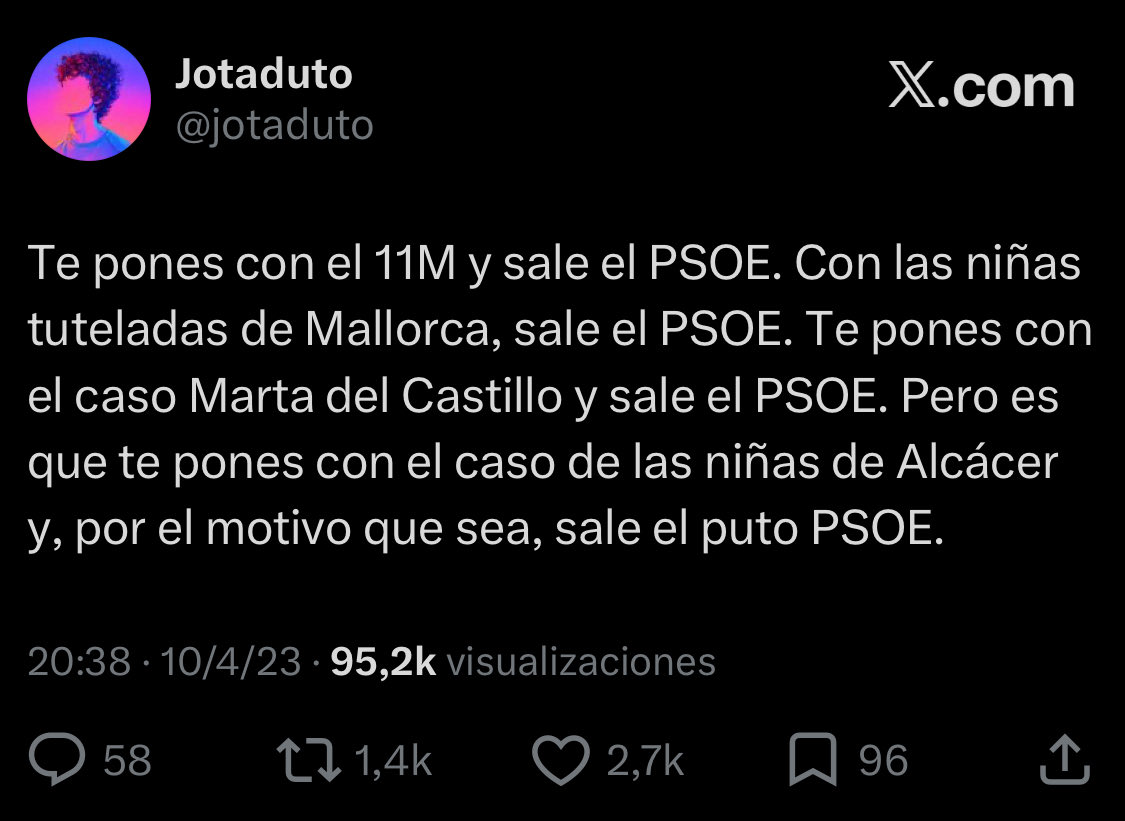 El PSOE, otra vez, "por lo que sea"