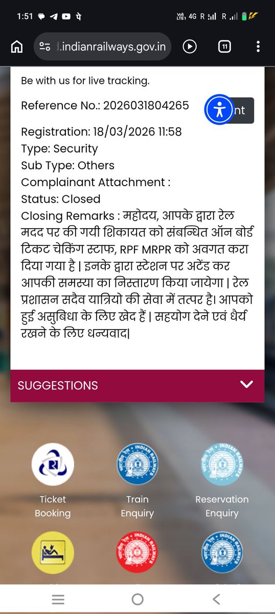 Samir8250's tweet photo. @RailwaySeva @RailMinIndia @RPFCR @DrmJhansi
Train No:20975 , PNR:6564134326  Coach: S2 
Reserved/Ladies coach-e unauthorized lok ache. RailMadad-e 2 bar complaint koreo (Ref: 2026031804592) kono help paini, complaint close hoye geche. Please help. https://t.co/tFZmzqE2uQ