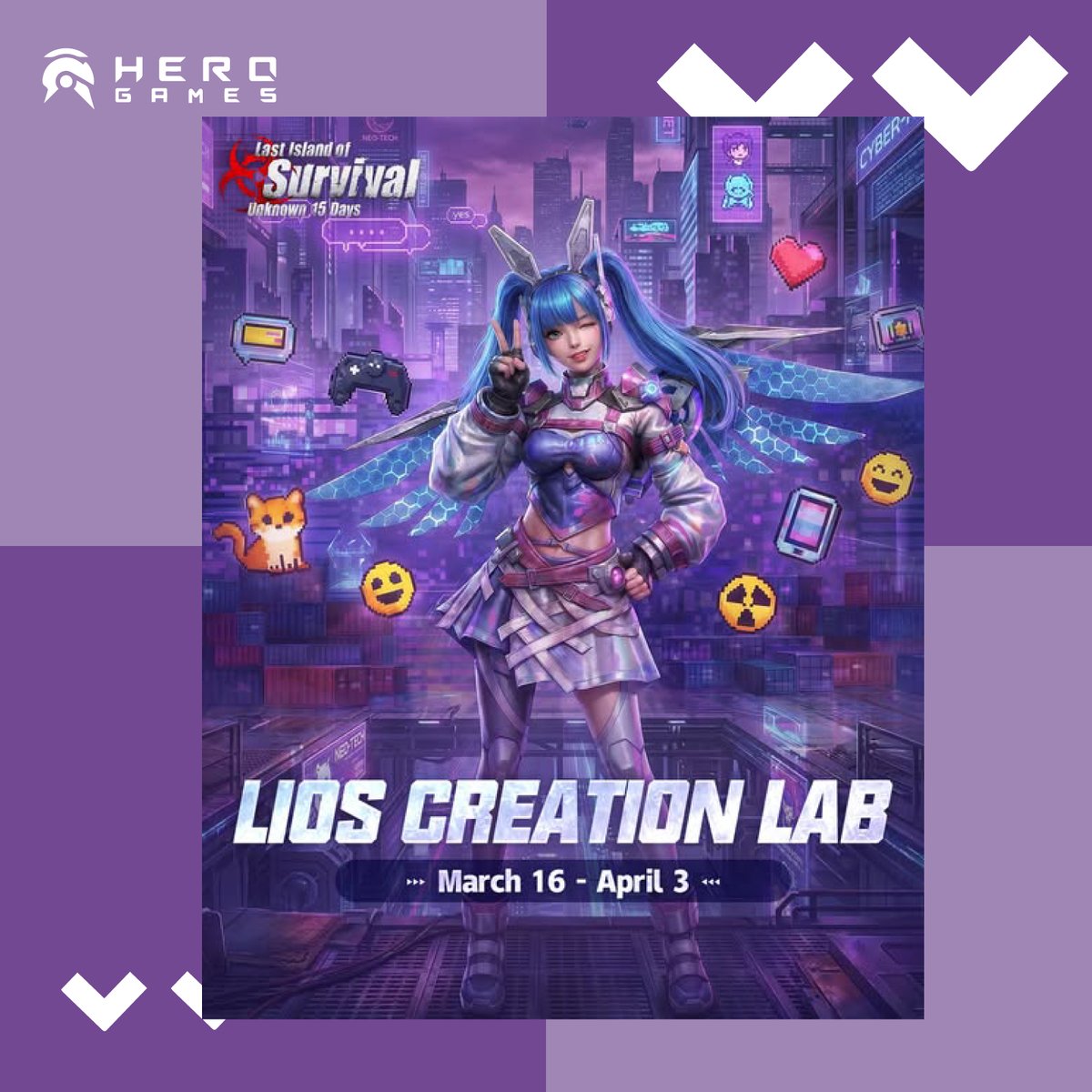 realherogames's tweet photo. 🎨 LIOS Creation Lab is now LIVE!
📅 March 16 – April 3
Create your own LIOS-themed artwork or videos using AI tools and bring your imagination to life! Exciting free skins await top creators!
Head to LastIslandofSurvival's homepage for more details.
#HEROGAMES #LIOS #CreationLab https://t.co/YmHj9D7rm1