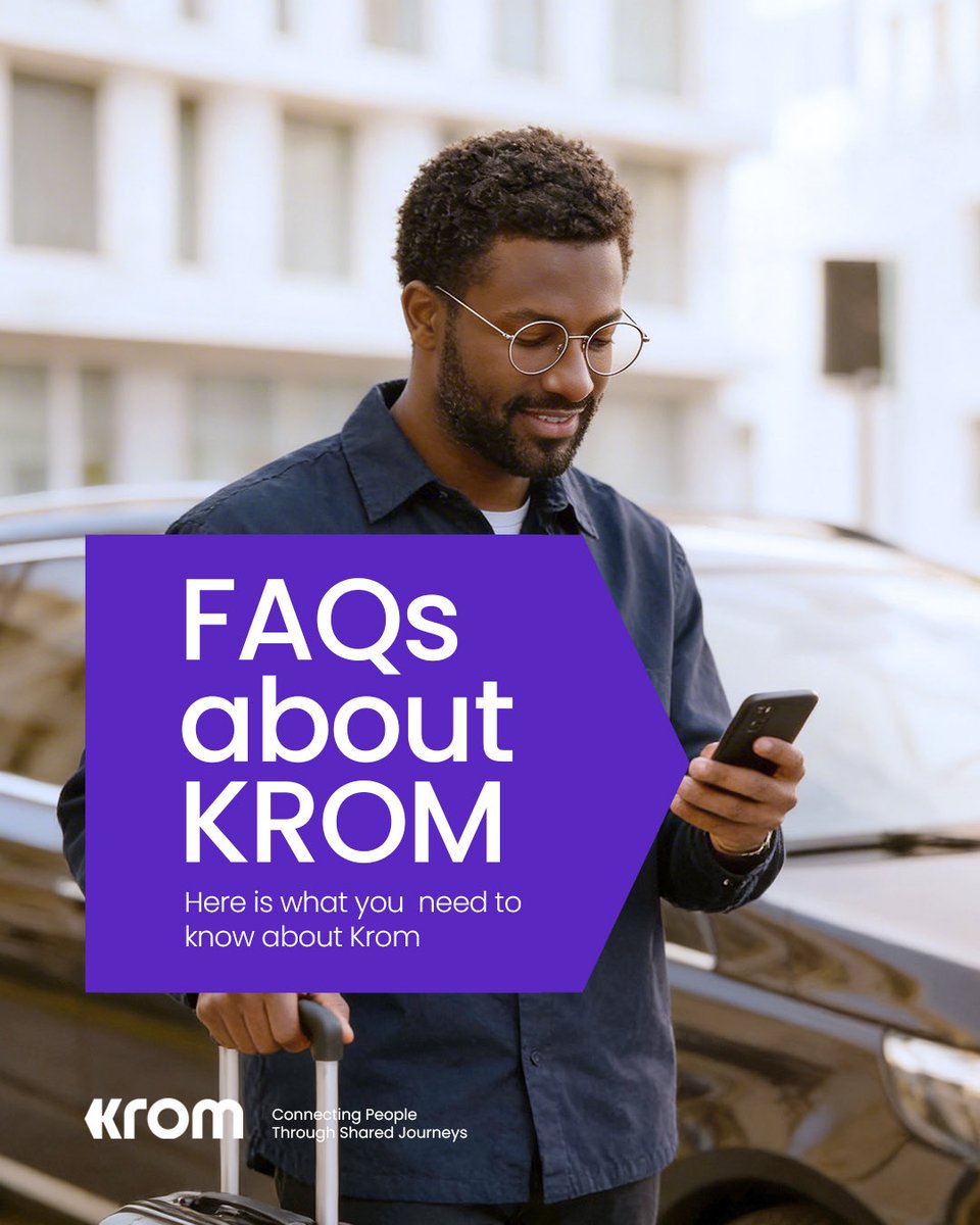 ridekrom's tweet image. Got questions about KROM? We’ve got answers. 🚗💜

KROM makes shared travel simpler, smarter, and more flexible by connecting people already going the same way. From how to book a ride to what makes the platform different, this post breaks it down for you.

#ghana #carpool