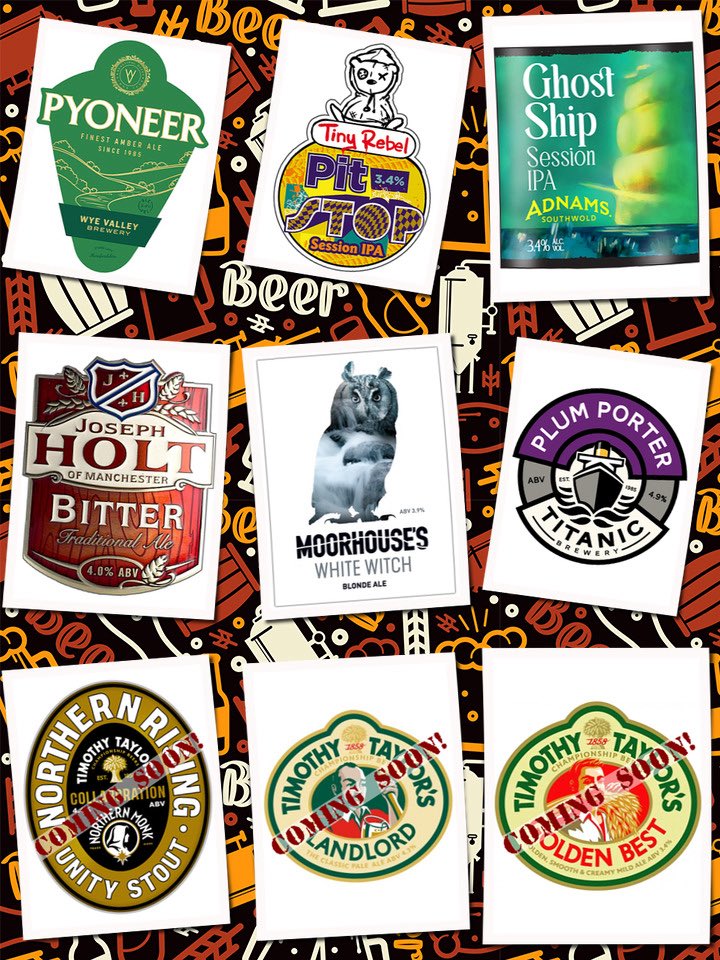 HouseWithNoName's tweet photo. On the bar today!
Beer Board: https://t.co/do9Lffl22U
@WyeValleyBrew @tinyrebelbrewco @Adnams @JosephHolt1849 @Moorhousesbrew@TitanicBrewers 
#RealAleFinder
⁦@BoltonCAMRA⁩ https://t.co/32KusLMuwP