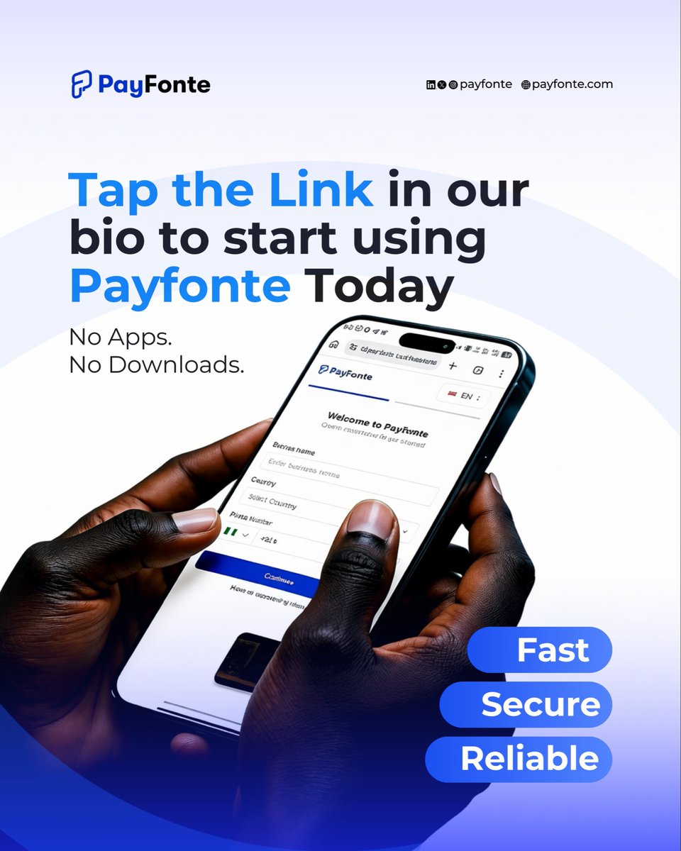payfonte's tweet photo. One link.
Zero stress.
Payments that just work.

Fast. Secure. Reliable.

Start using Payfonte today, link in bio/ https://t.co/u0rz9rd6WL

#Payfonte #SeamlessPayments #GrowYourBusiness https://t.co/lrTk1EzMDR