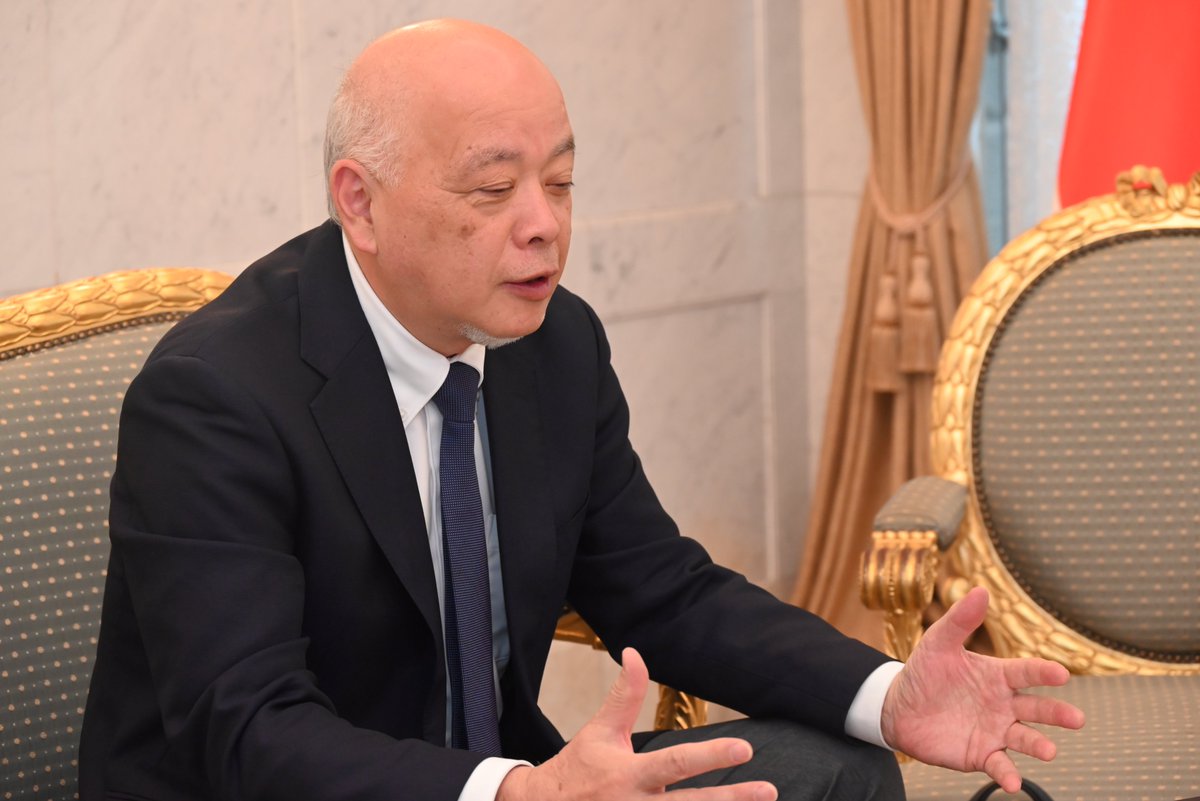 uzembassyjapan's tweet photo. The Embassy of #Uzbekistan in Japan hosted a meeting with Tsunetaka Kawabe, VP of Tokyo Instruments, Inc., focusing on #innovation, #advanced_technologies, and prospects for bilateral #cooperation. 🇺🇿🤝🇯🇵 https://t.co/A3drjFO32f