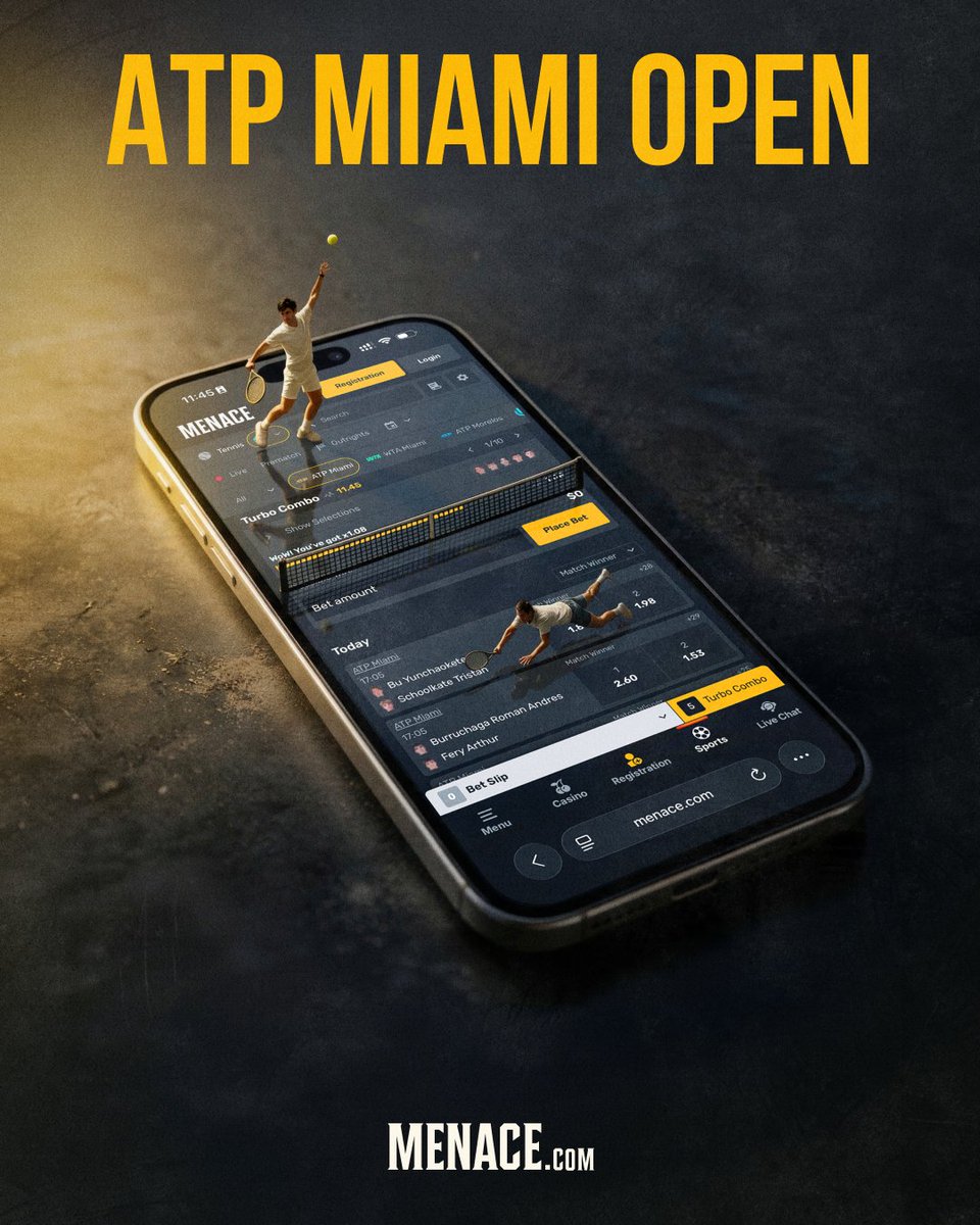 El tenis puede parecer tranquilo hasta que un solo juego lo cambia todo.

Sigue la acción en vivo y apoya tus picks en MENACE.com.