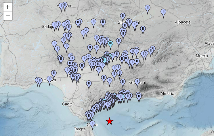 Hidroondas's tweet photo. Terremoto de M4.4 es sentido en varias provincias andaluzas. https://t.co/jQedHubHNU https://t.co/TY0Ion78KK