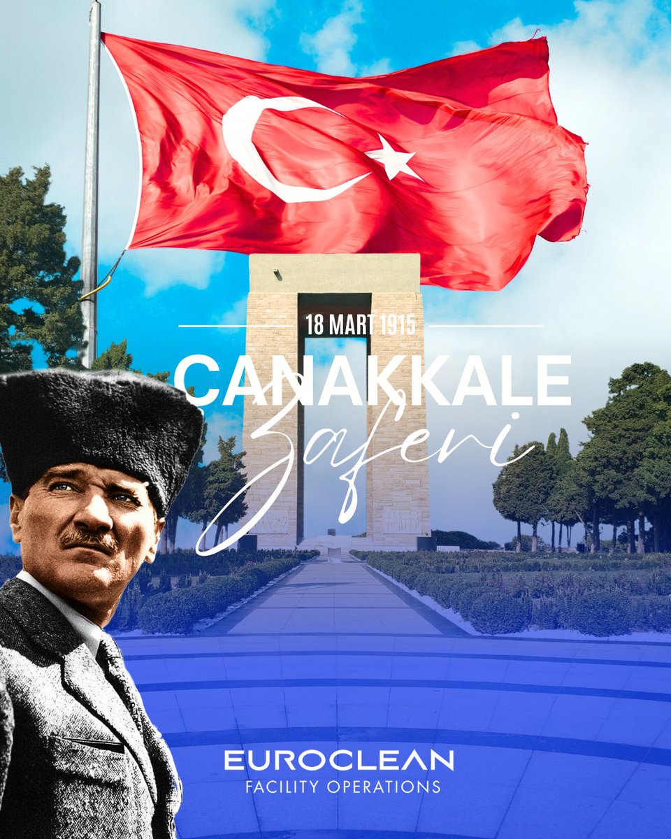 eurocleancomtr's tweet photo. 18 Mart Çanakkale Zaferi ve Şehitleri Anma Günü’nde aziz şehitlerimizi saygı ve rahmetle anıyoruz.

#18Mart #ÇanakkaleZaferi https://t.co/tVGMElYHgp