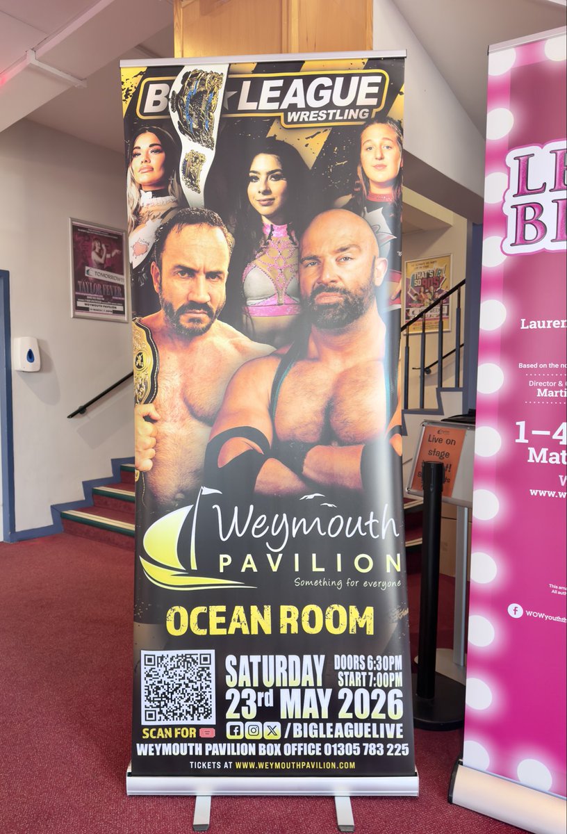 BigLeagueLive's tweet photo. Initial posters and roller banner delivered to our venue partner @weypavilion 

General Manager @stevelynskey is in the process of confirming international talent for the show.

🎟️ https://t.co/m3SDGyEcFG https://t.co/R2wWmXc2iH