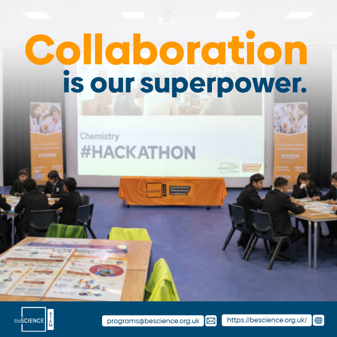 Collaboration is our superpower. We partner with schools, councils, and corporations to bring STEM programs to students. Want to partner with us? 🔗 Reach us: bescience.org.uk , programs@bescience.org.uk  
#BeScience #Hackathon #STEM
