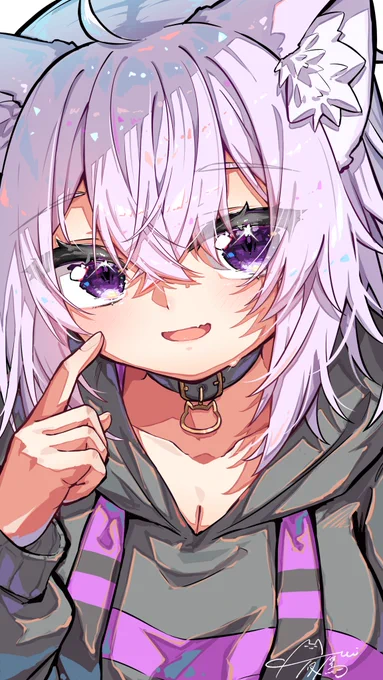 上目遣い猫さん #絵かゆ