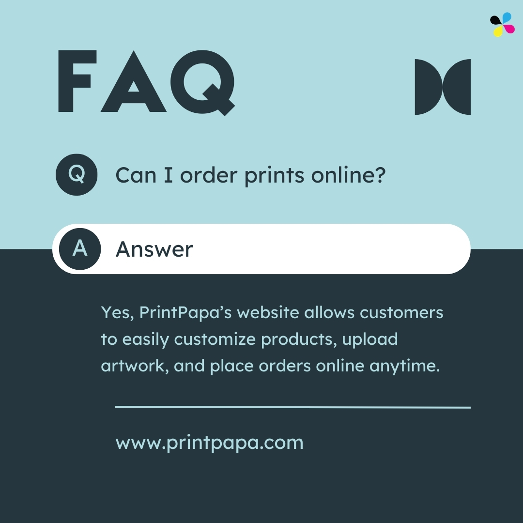 printpapa's tweet image. Got questions about printing? PrintPapa makes it easy to order prints online, customize products, and upload your artwork anytime. Start printing today! printpapa.com/eshop/pc/homep…

#PrintingFAQ #OnlinePrinting #CustomPrinting #PrintPapa