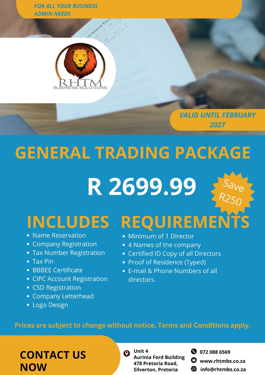 Rhtmbs's tweet photo. Discounted Packages to fit your budget, contact us today!
📞: 0720886569 or 0659596238(available on WhatsApp)
📧: info@rhtmbs.co.za
🌍: https://t.co/ZVlu5yK5EP
📍: UNIT 4, Aurinia Ford Building, 478 Pretoria Rd, Silverton, Pretoria, 0127 https://t.co/7VK8gEUVd3