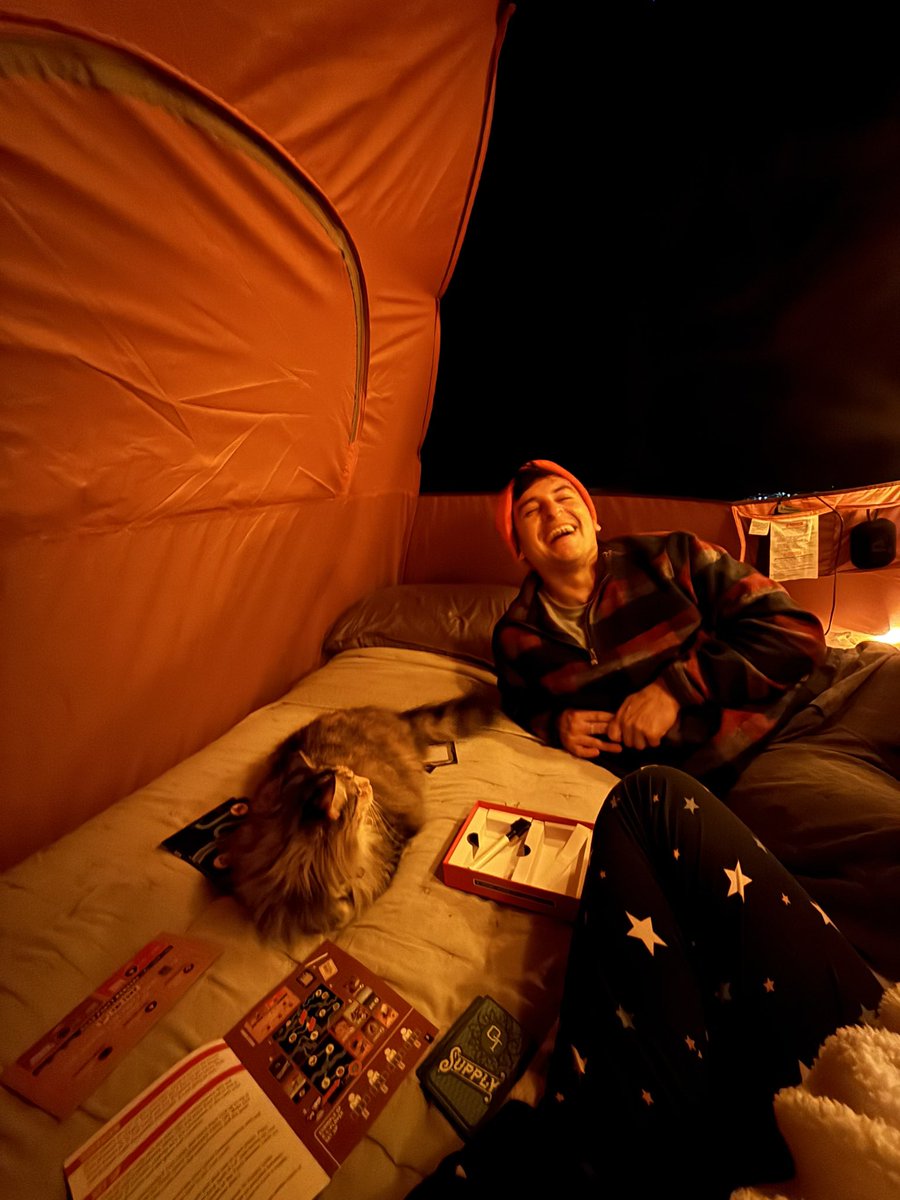 liltaurusbby's tweet photo. Did a little glamping of our own, camping on top of the hill the we live on https://t.co/2566ZJQfoa