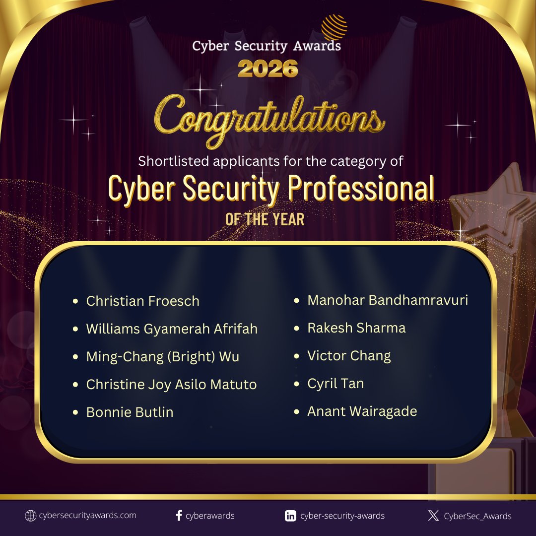 Cyber Security Awards tweet media