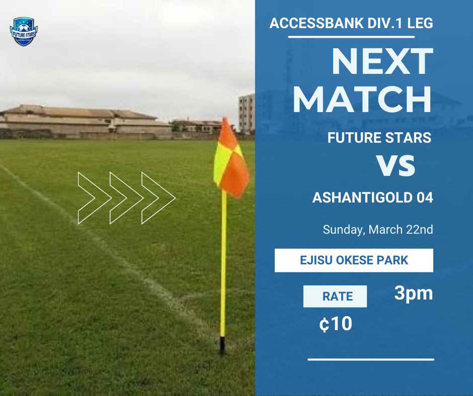 futurestarsgh's tweet photo. It's a cool ¢10 for the Derby come Sunday.
#asantemankanea
#futurestarsfc https://t.co/o5UQRDMvzB