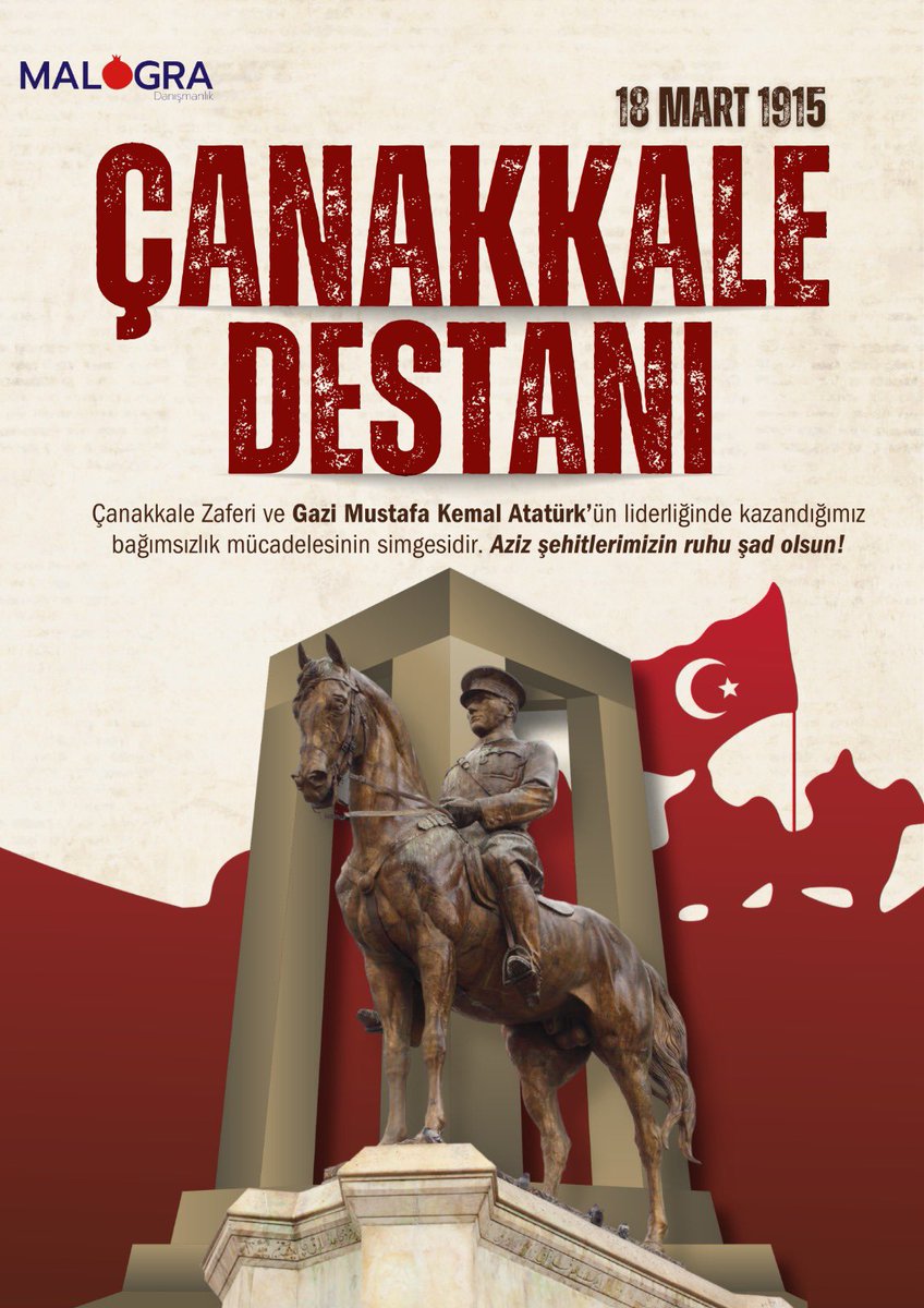malogra_tr's tweet photo. "Çanakkale geçilmez!"

18 Mart 1915, vatanı için canını ortaya koyan kahramanların yazdığı destanın adıdır.
🇹🇷 Çanakkale ruhu, her zaman yolumuzu aydınlatacak! 🇹🇷

#18MartÇanakkaleZaferi #ÇanakkaleGeçilmez #Atatürk #ŞehitlerimiziSaygıylaAnıyoruz #malogra https://t.co/FuqENmz8uR