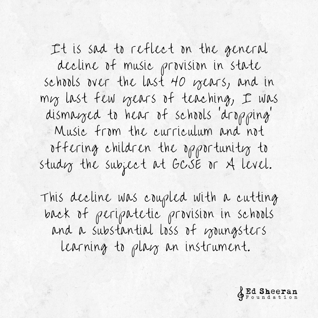 Ed Sheeran Foundation tweet media