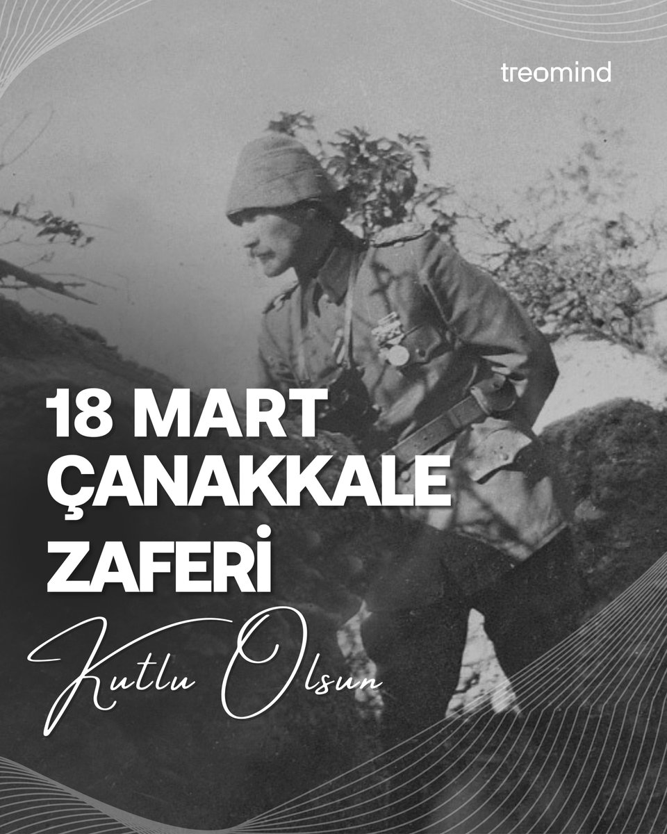 18 Mart Çanakkale Zaferi’nin 111. Yıl dönümünde, başta Mustafa Kemal Atatürk olmak üzere, bu büyük destanı yazan tüm kahramanlarımızı saygı, minnet ve rahmetle anıyoruz.

Treomind olarak, kahramanlarımızdan aldığımız ilhamla geleceğe değer katmaya devam ediyoruz.