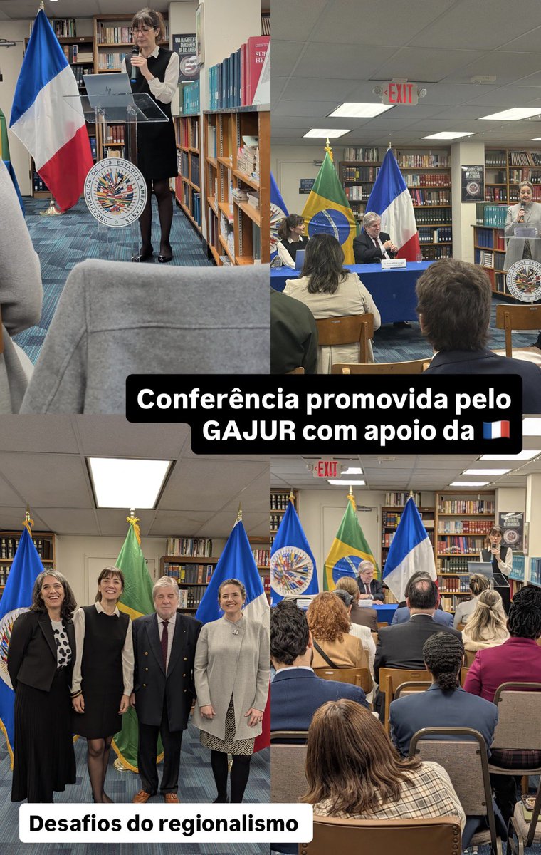Brasil_OEA's tweet photo. 🗣️A Missão do 🇧🇷 junto à OEA, em parceria com a Missão Observadora da 🇫🇷, promoveu diálogo com a Prof Muriel Ubéda-Saillard sobre os desafios do regionalismo. Evento realizado no âmbito do Grupo Voluntário de Apoio à @CJIOEA_oficial e à Promoção do Direito Internacional (GAJUR)⚖️ https://t.co/W1T64g9ZLN