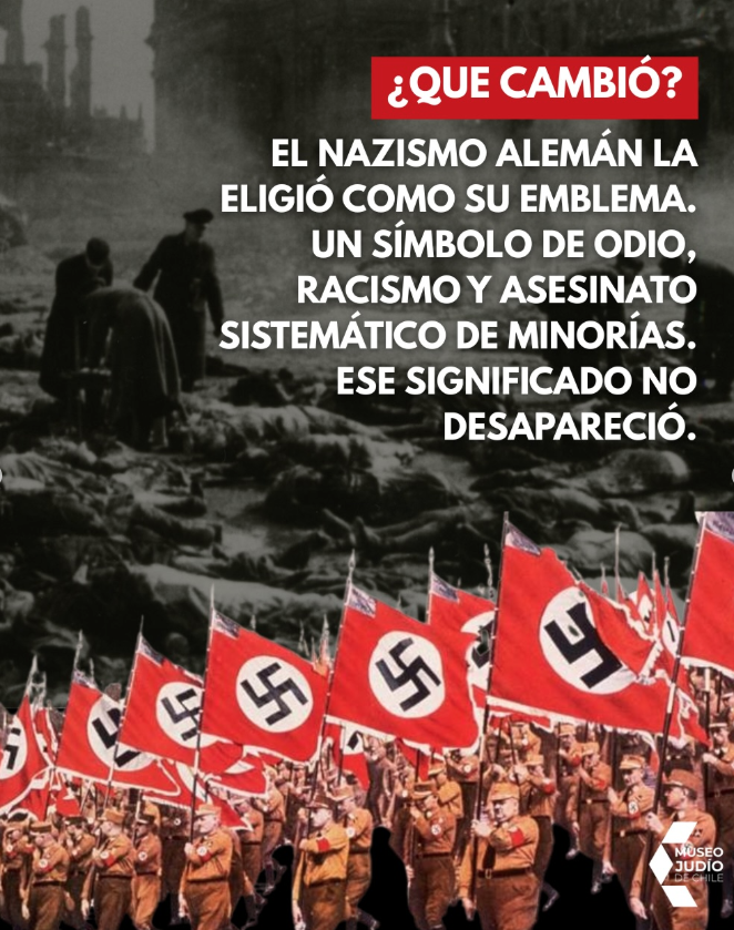 MuseoJudio's tweet photo. Cuendo los símbolos de odio se banalizan, como ocurrió en #Lolapalluza, los horrores del pasado dejan de importar y el peligro puede volver a aparecer.
La memoria no es opcional.
La memoria es responsabilidad. Lee la columna del Museo en https://t.co/I9jao5FuA6 https://t.co/utsR8kZh7d