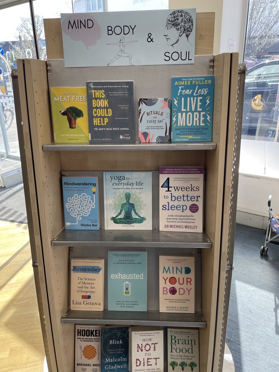 BlackheathLib's tweet photo. We have a new display in #BlackheathLibrary of books to take care of the mind, body and soul. Find your new uplifting read today! 📚@GreenwichLibs @Royal_Greenwich @Better_UK #LoveYourLibrary https://t.co/PD3bZTQqi6