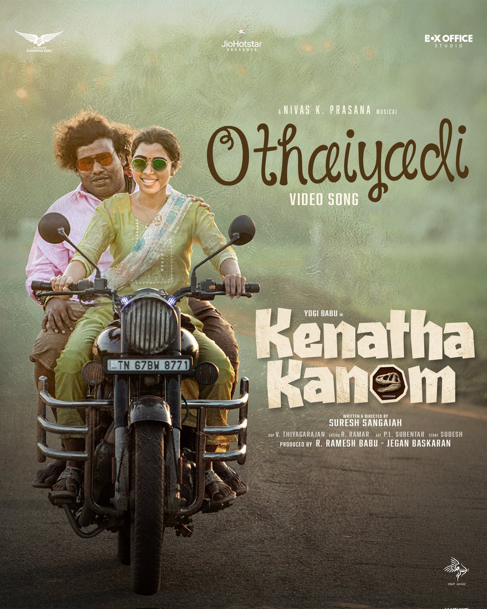 RBTalkies's tweet photo. *Twitter*

A melody that hits straight to the heart ❤️ #Othaiyadi Video song from #KenathaKanom OUT NOW 
Link - https://t.co/Lh7Zd9FNpf

@iYogiBabu @LovelynChand
@RaichalRabecca
#ActorRamakrishnan
@sureshsangaiah 
@nivaskprasanna 
#BoxofficeStudio 
#Jegannath
#DWPMusic https://t.co/NF8CJP8ghq