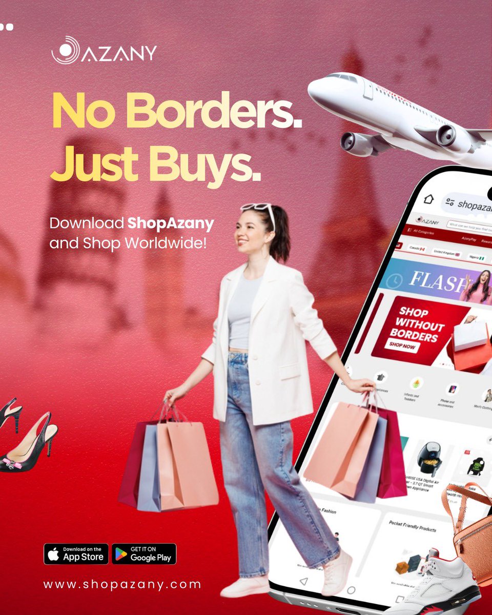 shopazany's tweet image. No Borders. Just Buys. 🌍🛍️
Shop thousands of unique products from 7 continents curated &amp;amp; delivered fast. The world is waiting in your pocket!
Download ShopAzany now → shopazany 
#ShopAzany #NoBordersJustBuys #ShopWorldwide