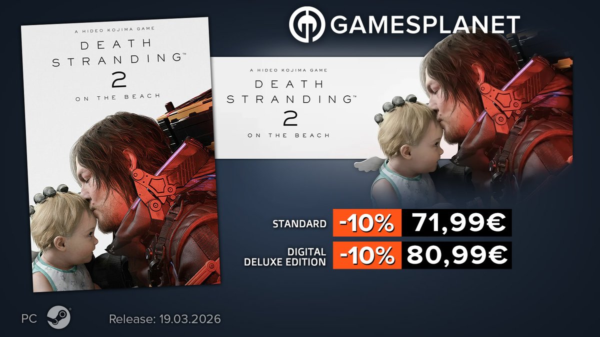 Morrigh4n's tweet photo. Je sais que y'en a pas mal dans ma commu qui attendaient la version PC de Death Stranding 2 et c'est demain ! (déjà :O)
Comme souvent mon partenaire @GamesplanetFR vous propose une promo pour la sortie :)
➡️ https://t.co/HSEqncimLV
De mon côté j'ai une redif de zinzin de la quête la + ouf du jeu qui sera postée demain sur YouTube 👀 (la dernière requête de M. Impossible pour ceux qui connaissent le jeu :D)