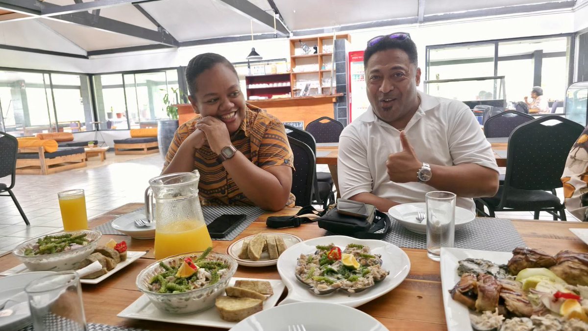 TikoicoloJ's tweet photo. Vinaka vakalevu everyone for a great lunch get together today. An amazing team that will continue to guide and sail our Vaka through stormy 🌊 seas of the Blue Pacific Continent 🌏where we call home. 

Workmates that have become friends, friends that have become family  🫶🏽. https://t.co/YUi2djObmS
