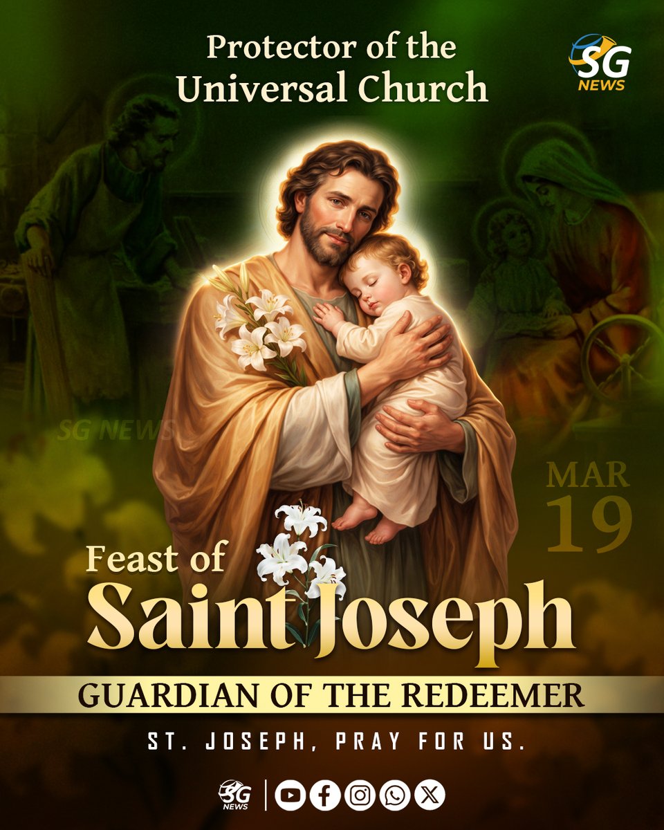 St. Joseph Protector Protector of the Universal Church. Guardian of the Redeemer. On this ...