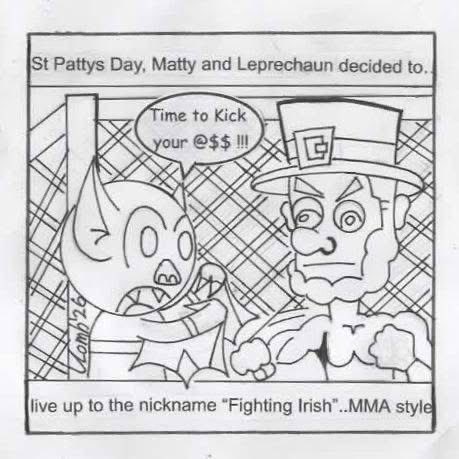 slap_comics's tweet image. Irish Ultimate Fighting 
(Matty the Batty # 221) 
If you enjoy what I do, please support me on Ko-fi!
ko-fi.com/vincentlombardo 
Also visit my Cafe Press store, click on the Link Tree on my profile
slapcomics.wordpress.com
 #stpattysday #stpatricksday #comicstrips #comics