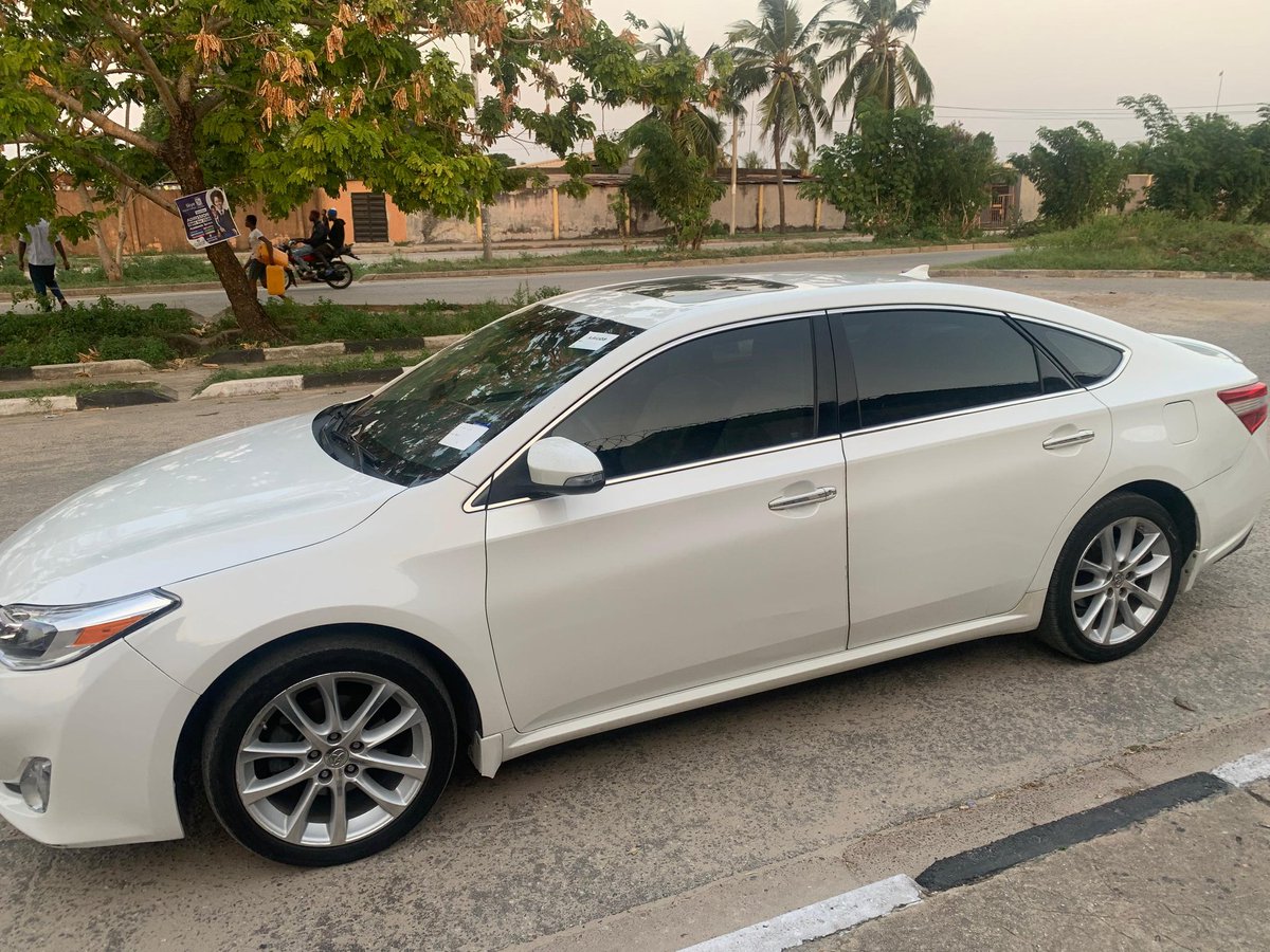 Softluv6's tweet photo. FOREIGN USED 2014 Toyota Avalon Limited Edition

Full option 
Sweet interior 
Very sound engine 
Extra chilling AC
Perfect condition
Unscrewed Engine &amp; gear
Duty paid
Heated seats
No error on dashboard
Rear automated sun shade
PRICE 17.5 Million - open for negotiation https://t.co/DhzLWgkwFX